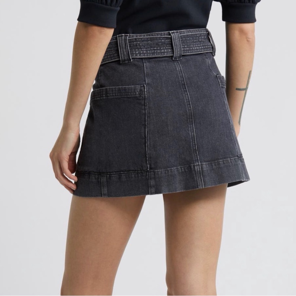 Rails Deanna belted denim wrap mini skirt - Picture 2 of 10